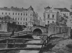 Der Leonhardbach bis hierher schon überwöbt - 1880